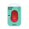 MOUSE USB OPTICAL WRL M330/SILENT RED 910-004911 LOGITECH