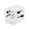 Gembird TPA-EU1A1C20-01-W Grounded universal travel power adapter, 20 W, white | Gembird