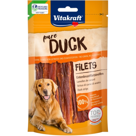 VITAKRAFT Pure Duck Fillets - dog treat - 80 g