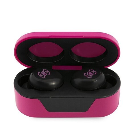 Guess GUTWST31EM TWS Bluetooth headphones + magenta docking station | GUESS