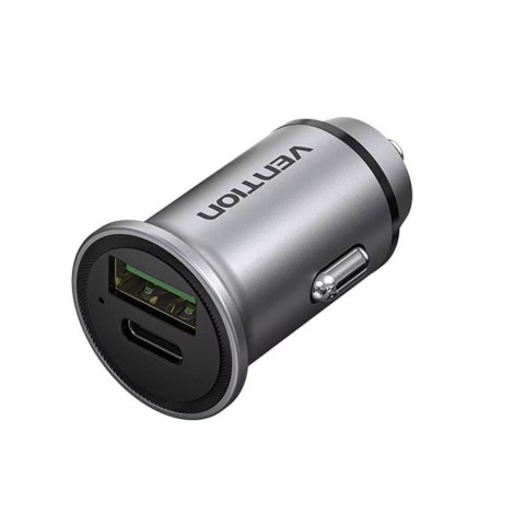 MOBILE CHARGER CAR USB/2P GRAY FFBH0 VENTION