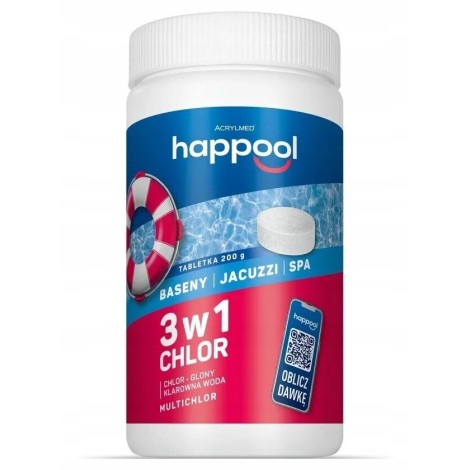 Acrylmed MULTICHLOR 3 in 1 Multifunctional chlorine release tablets 200 g - 1 kg