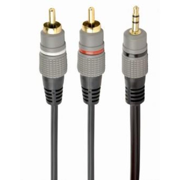 CABLE AUDIO 3.5MM TO 2RCA 5M/GOLD ...