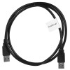 Lanberg CA-USBA-20CU-0010-BK USB cable 1m 2.0 USB A Black