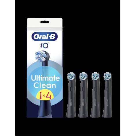 Oral-B Replaceable toothbrush heads | iO UltimateClean | Heads | For adults | Number of brush heads included 4 | Black
