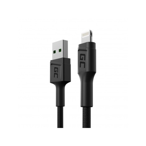 Green Cell KABGC24 lightning cable 0.3 m Black