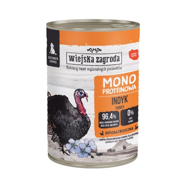 WIEJSKA ZAGRODA Puppies Monoprotein Turkey - ...