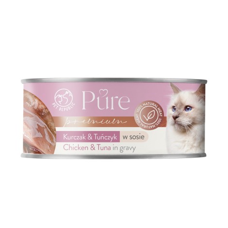 PET REPUBLIC Pure Chicken and tuna in gravy - wet cat food - 80g