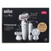 Braun Epilator | SES9-360 Silk épil 9 Flex 3D | Operating time (max) 50 min | Number of power levels 1 | Wet & Dry | White/Rose