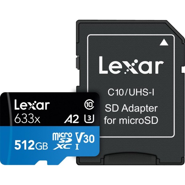 MEMORY MICRO SDXC 512GB UHS-I/W/ADAPTER LSDMI512BB633A ...