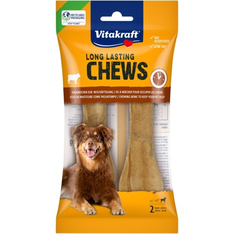 VITAKRAFT Long Lasting Chews Beef 14cm - dog treat - 2x60g