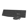 Natec | Keyboard and Mouse | Squid 2in1 Bundle | Keyboard and Mouse Set | Wireless | US | Black | Wireless connection