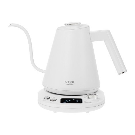Adler | Kettle | AD 1349w | Electric | 1100 W | 1 L | Stainless Steel | 360° rotational base | White
