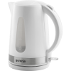 Gorenje | Kettle | K17WE | Electric | 2200 W | 1.7 L | Plastic + metal | 360° rotational base | White