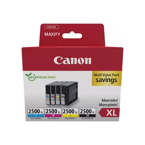 Canon PGI-2500XL BK/C/M/Y MULTI | Ink cartridges | Black, yellow, cyan, magenta