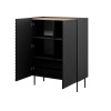 Bookcase 2D2SZ ONDA 98x45x127 black