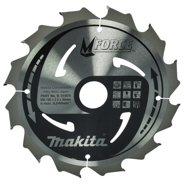 MAKITA CIRCULAR SAW 190x30x12Z M-FORCE WOOD ...