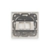 Digitus | Wallplate for Keystone Modules, German type, middle plate 50x50 mm, frame 80x80 mm | DN-93801-1