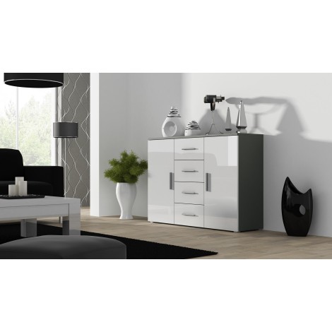 Cama living room sideboard UNI grey/white gloss