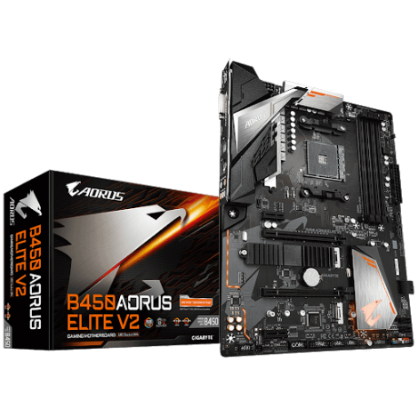 Gigabyte | B450 AORUS ELITE V2 1.0 | Processor family AMD | Processor socket AM4 | DDR4 DIMM | Memory slots 4 | Number of SATA connectors 6 x SATA 6Gb/s connectors | Chipset AMD B | ATX