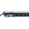 Intellinet Vertical Rackmount 12-Way Power Strip - German Type, With Single Air Switch, No Surge Protection