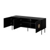 RTV cabinet PALAZZO 150x42x60 black + oak craft