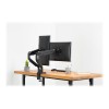 Digitus | Desk Mount | Universal Dual Monitor Mount with Gas Spring and Clamp Mount | Swivel, height adjustment, rotate | Black