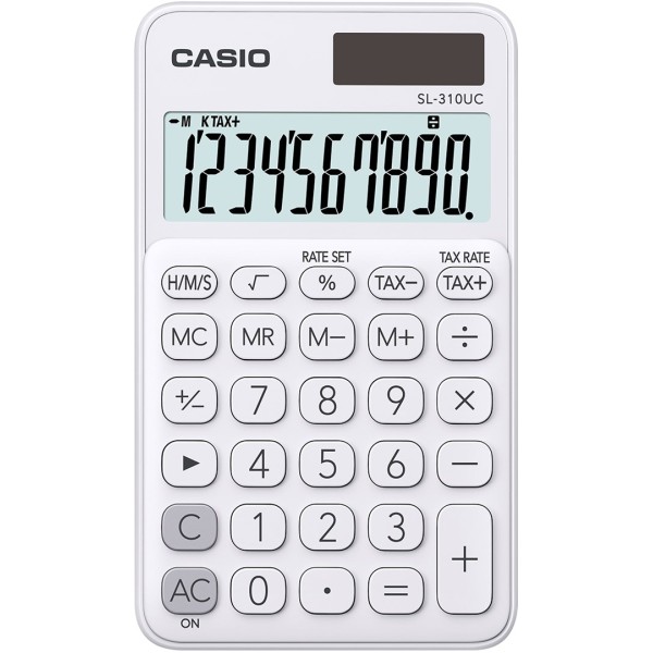 CASIO CALCULATOR, POCKET SL-310UC-WE WHITE, 10 ...