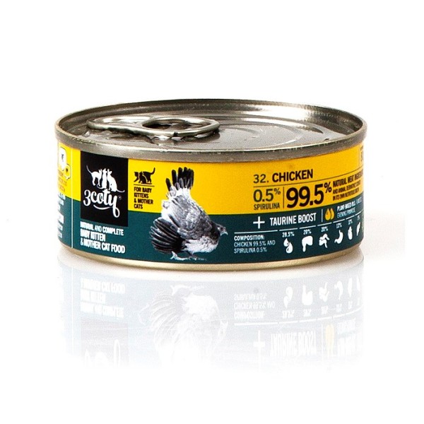 3COTY Chicken with spirulina For kittens ...