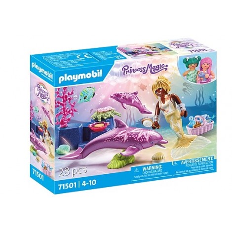 Zestaw figurek Princess Magic 71501 Syrenka z delfinami