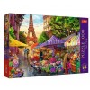 Puzzle 1000 elementów Premium Plus Quality Targ kwiatowy, Paryż