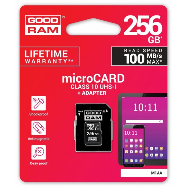 Karta microSD 256GB CL10 UHS I ...