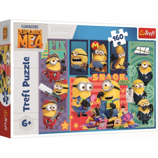 Puzzle 160 elementów Minionkowa radość, Minionki