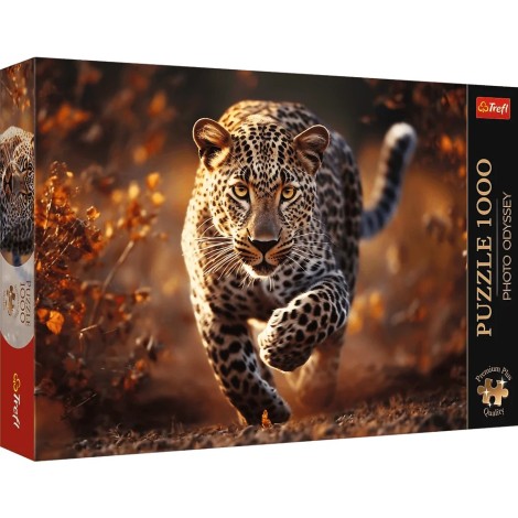 Puzzle 1000 elementów Premium Dziki Leopard