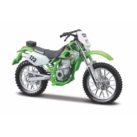 Model metalowy motocykl Kawasaki KLX 250SR z podstawką