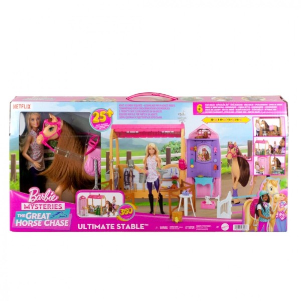 Lalka Barbie zestaw ze stajnią, koniem ...