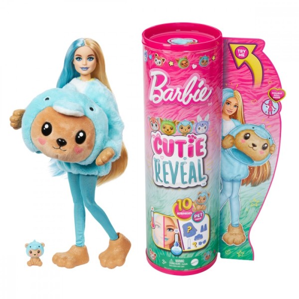 Lalka Barbie Cutie Reveal Miś - ...