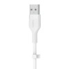 Kabel BoostCharge USB-A do USB-C silikonowy 1m, biały