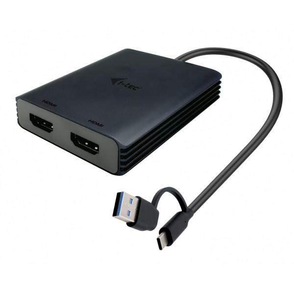 Adapter USB-A/USB-C Dual 4K/60 Hz HDMI ...