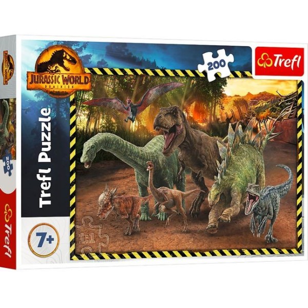 Puzzle 200 elementów Dinozaury z Parku ...