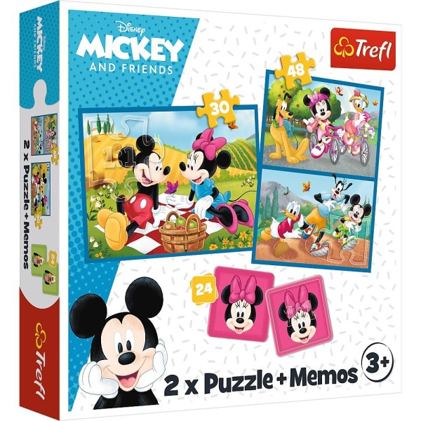 Puzzle 2w1 memos Poznaj bohaterów Disneya