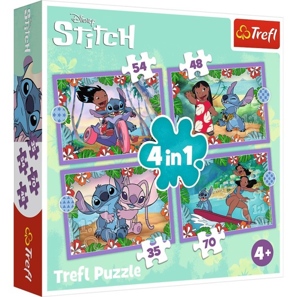 Puzzle 4w1 Szalony dzień Lilo i ...