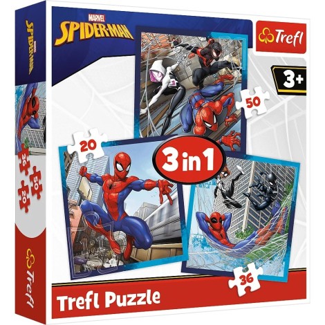 Puzzle 3w1 SpiderMan Pajęczy przyjaciele