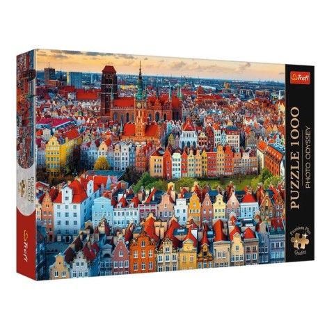 Puzzle 1000 elementów Premium Plus Quality Widok na Gdańsk, Polska