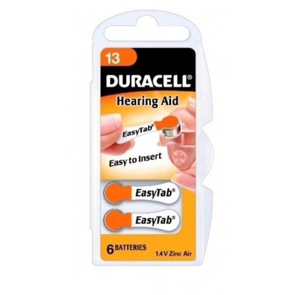 Duracell | A13/DA13/ZL13 | Zinc air cells | 6 pc(s) UPS akud