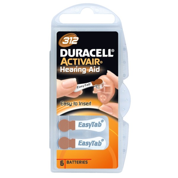 Duracell | A312/DA312/ZL312 | Zinc air cells | 6 pc(s) UPS akud