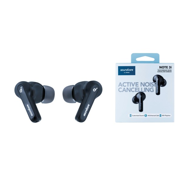 Anker Soundcore Life Note 3i Headset True Wireless Stereo (TWS) In-ear Calls/Music USB Type-C Bluetooth Black Kõrvaklapid