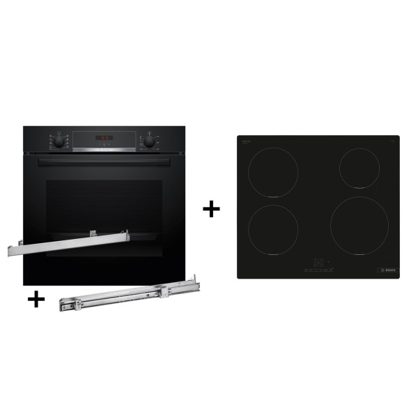 Zestaw piekarnik BOSCH HBA514BB3 + prowadnice ...