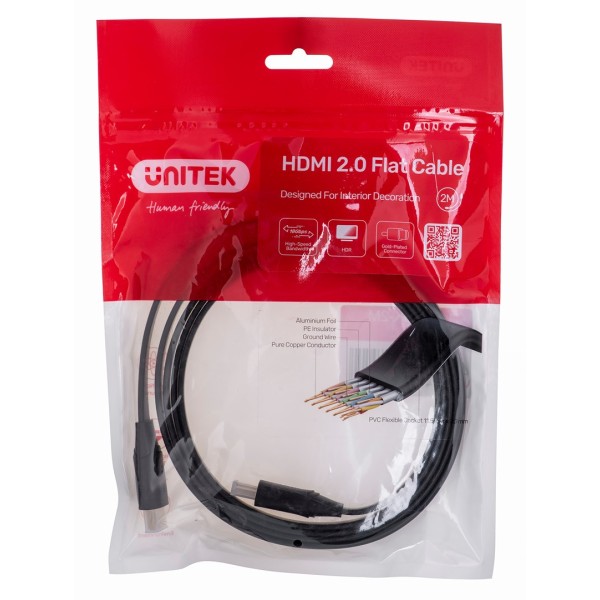 UNITEK HDMI CABLE 2.0 4K60HZ, FLAT, ...