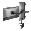 Maclean desk mount for 2 monitors, VESA 75x75 and 100x100, 17-32", 2x 9kg, MC-754N